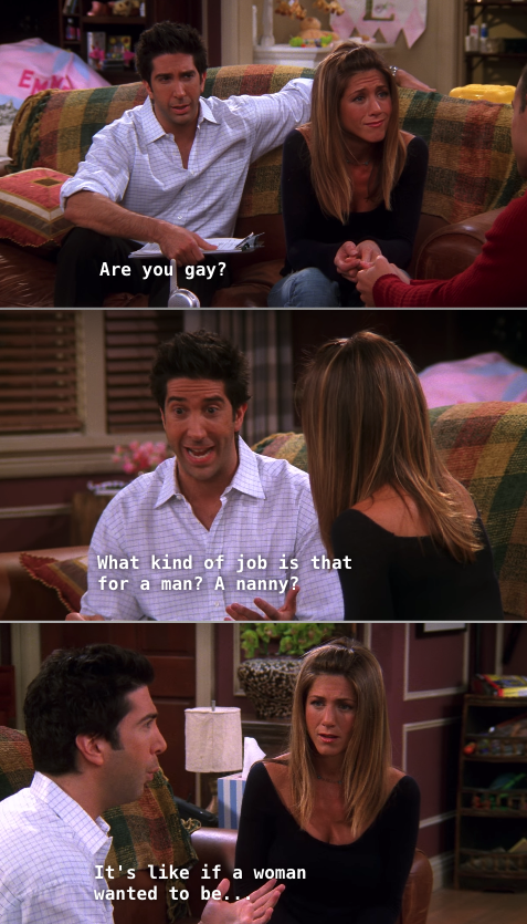 Ross asks if he&#x27;s gay and what kind of job is that for a man