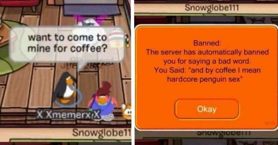 Infinite as club penguin memes