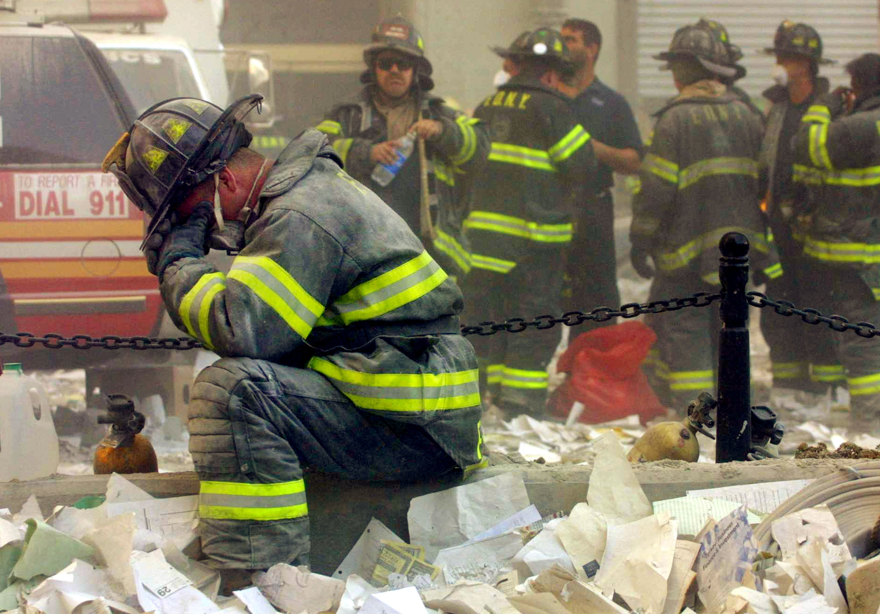 9 11 firefighter art