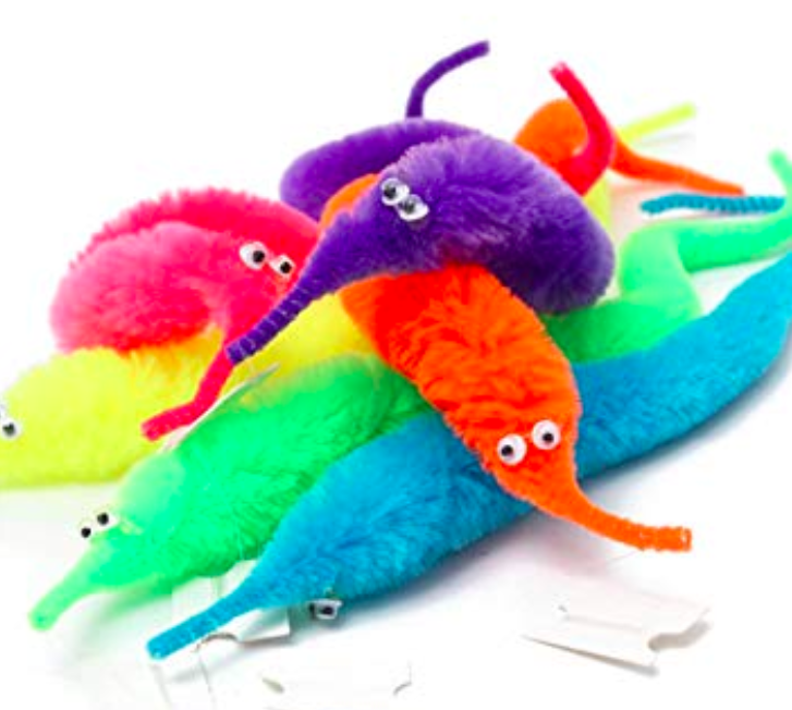 giant worm on a string plush