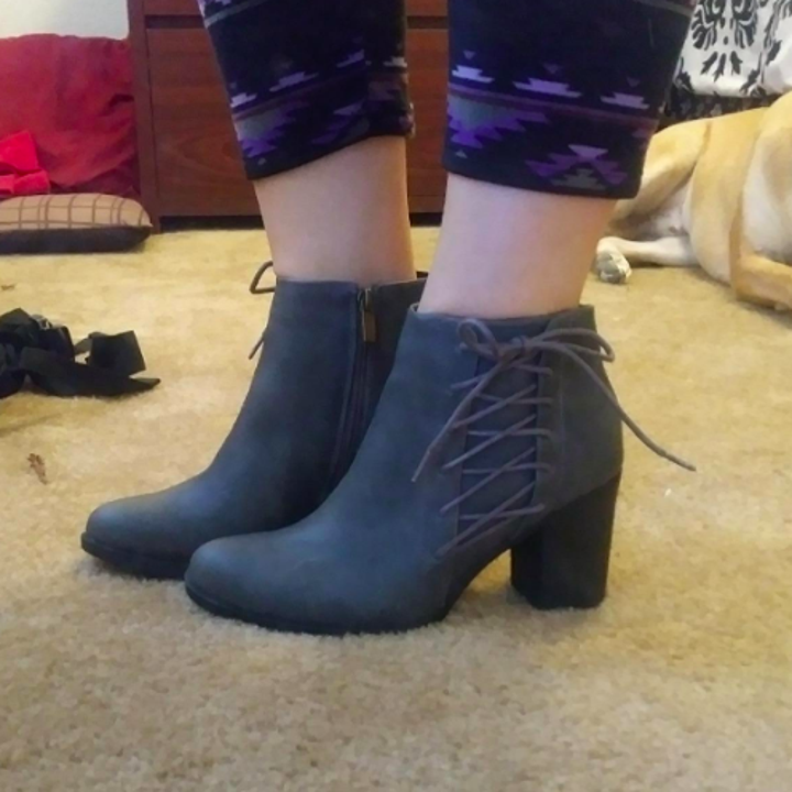 uppersole ankle booties button