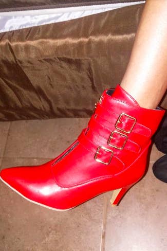 Amazon red ankle sales boots