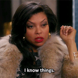 gif of taraji p henson in &quot;empire&quot; saying stone cold &quot;I know things&quot;