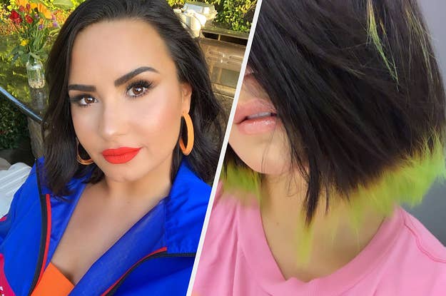 Demi Lovato Got Neon Green Hair To Match Her Nails