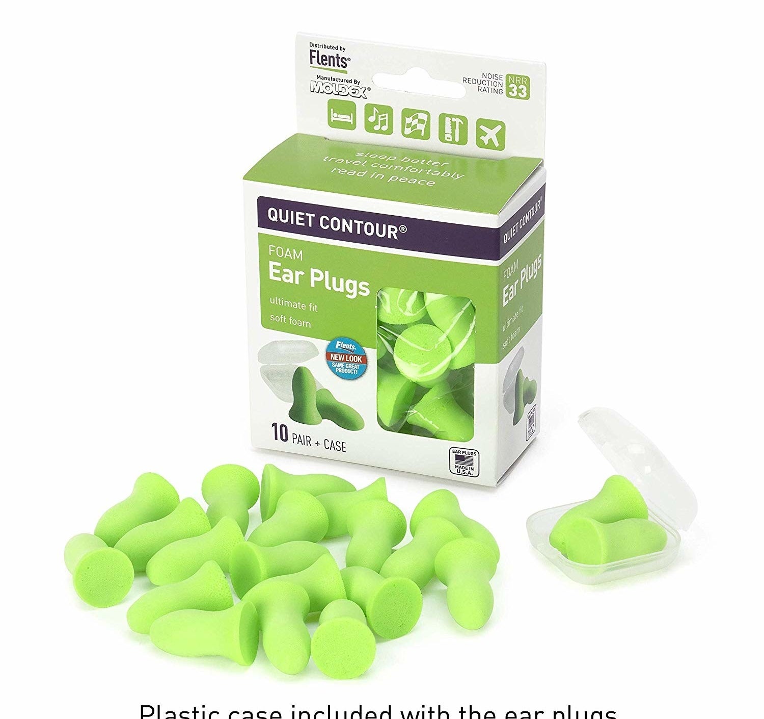 Green ear plugs with box 