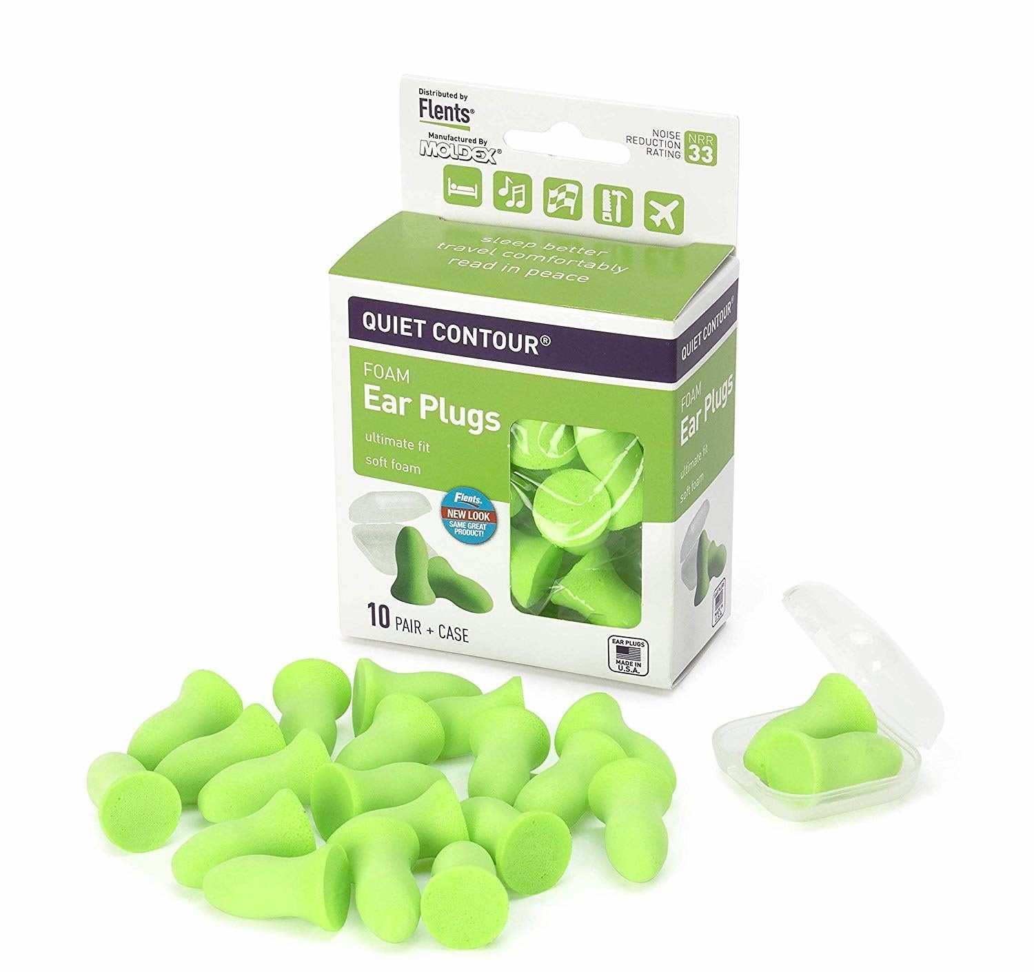 Green ear plugs with box 