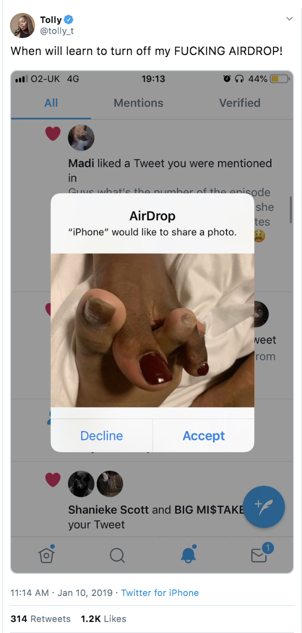 funny things to airdrop