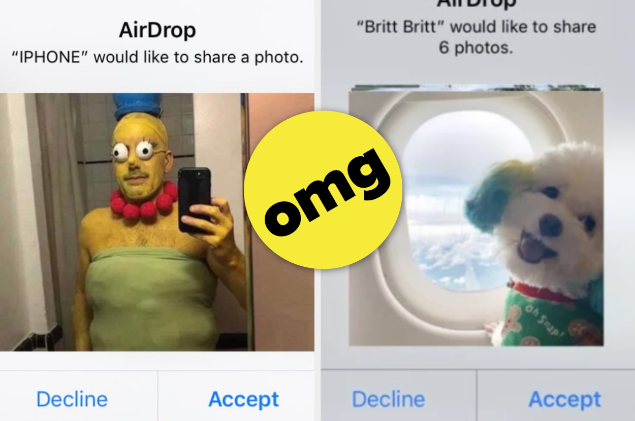 Some people have also used airdrop to send funny pictures to unsuspecting s...