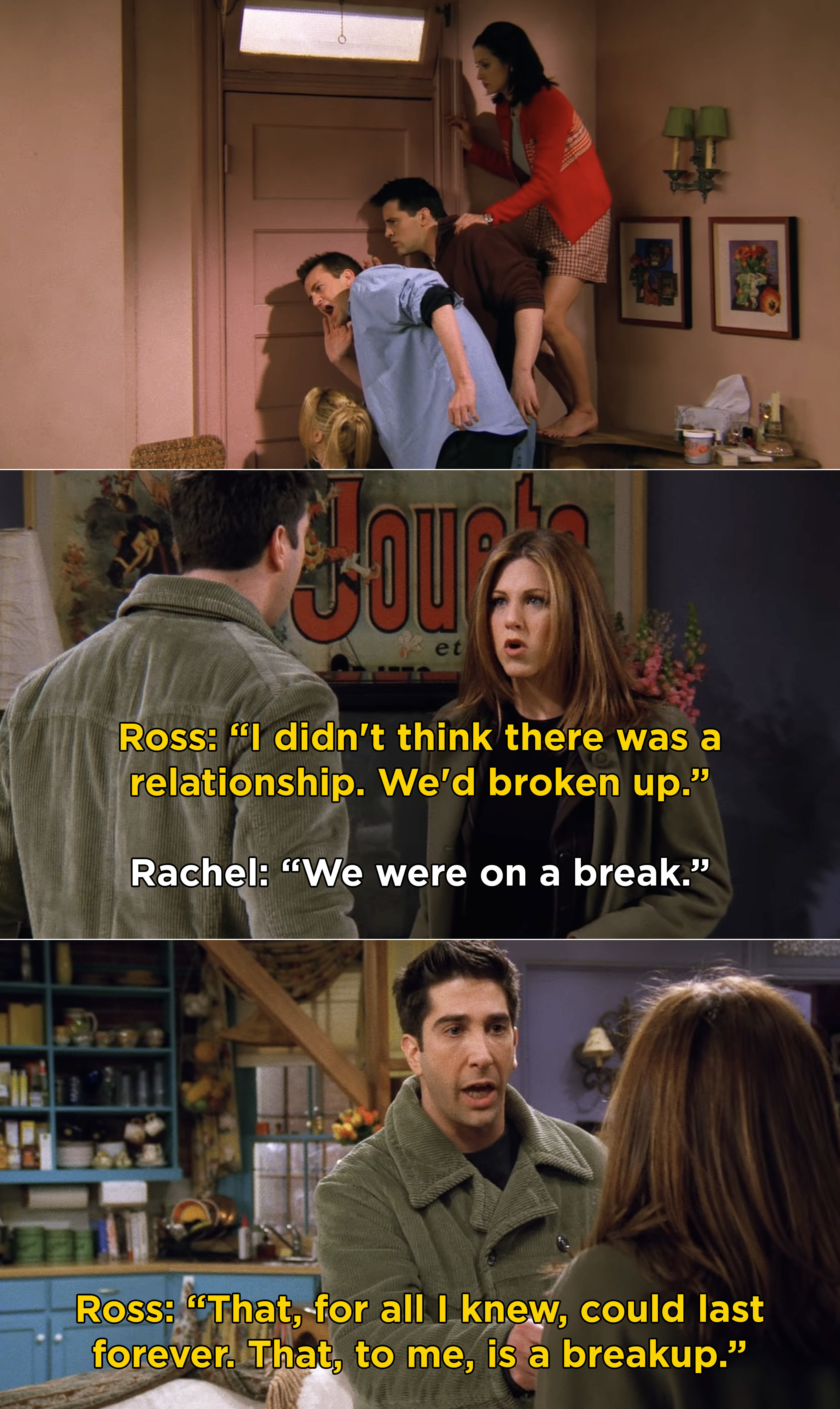 Friends: 60% of People Think Ross and Rachel Were on a Break