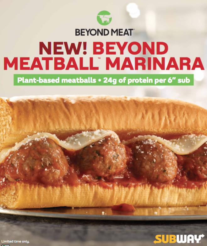 beyond meatballs in a subway sandwich