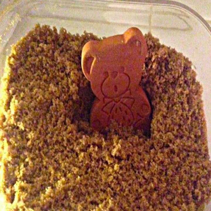 The bear in softened brown sugar