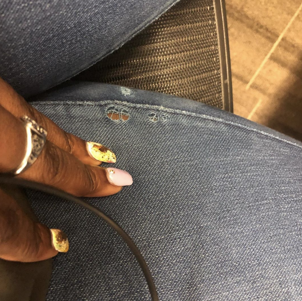 WonderFil Specialty Threads - How to Patch Jeans on the Inner Thigh