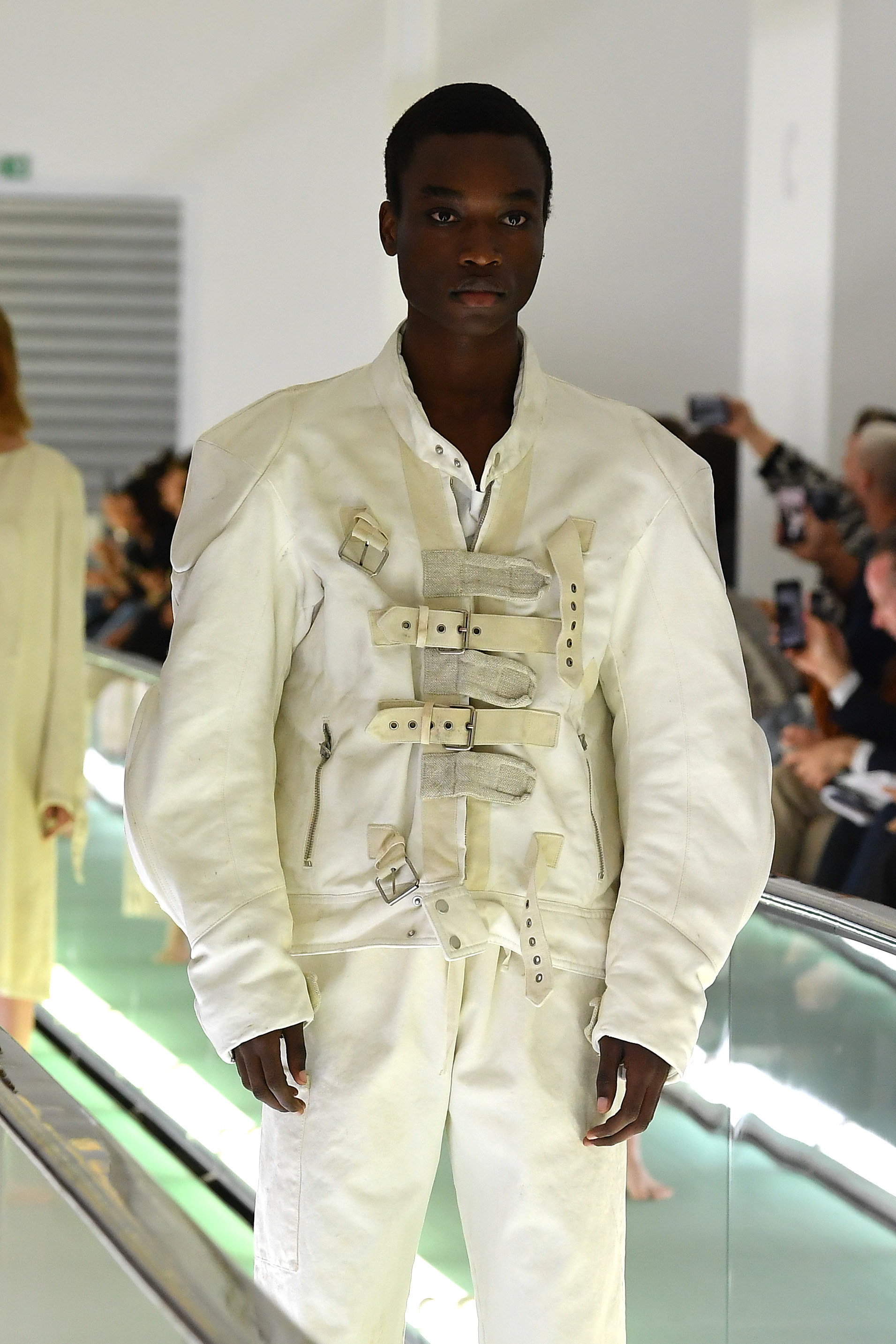 Model Oslo Grace walks on the runway during the Gucci Fashion Show