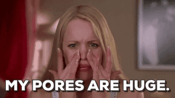 A gif of Regina George saying, &quot;My pores are huge.&quot;
