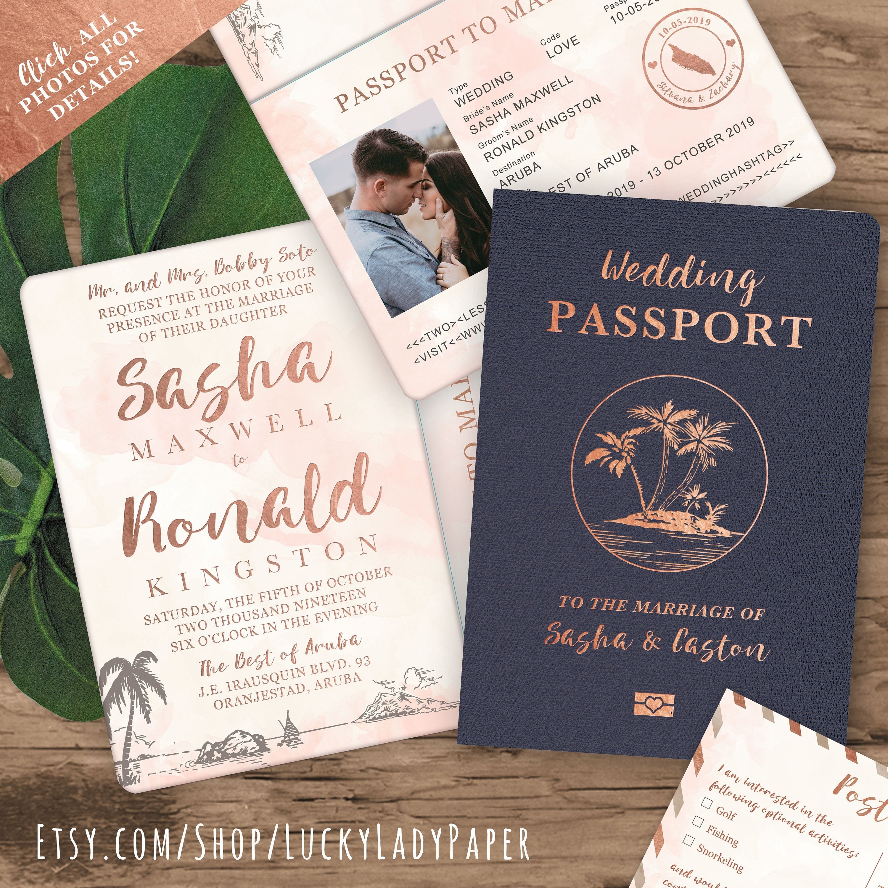 invitations that look like passports