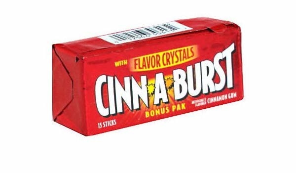 A red package of Cinn-A-Burst gum