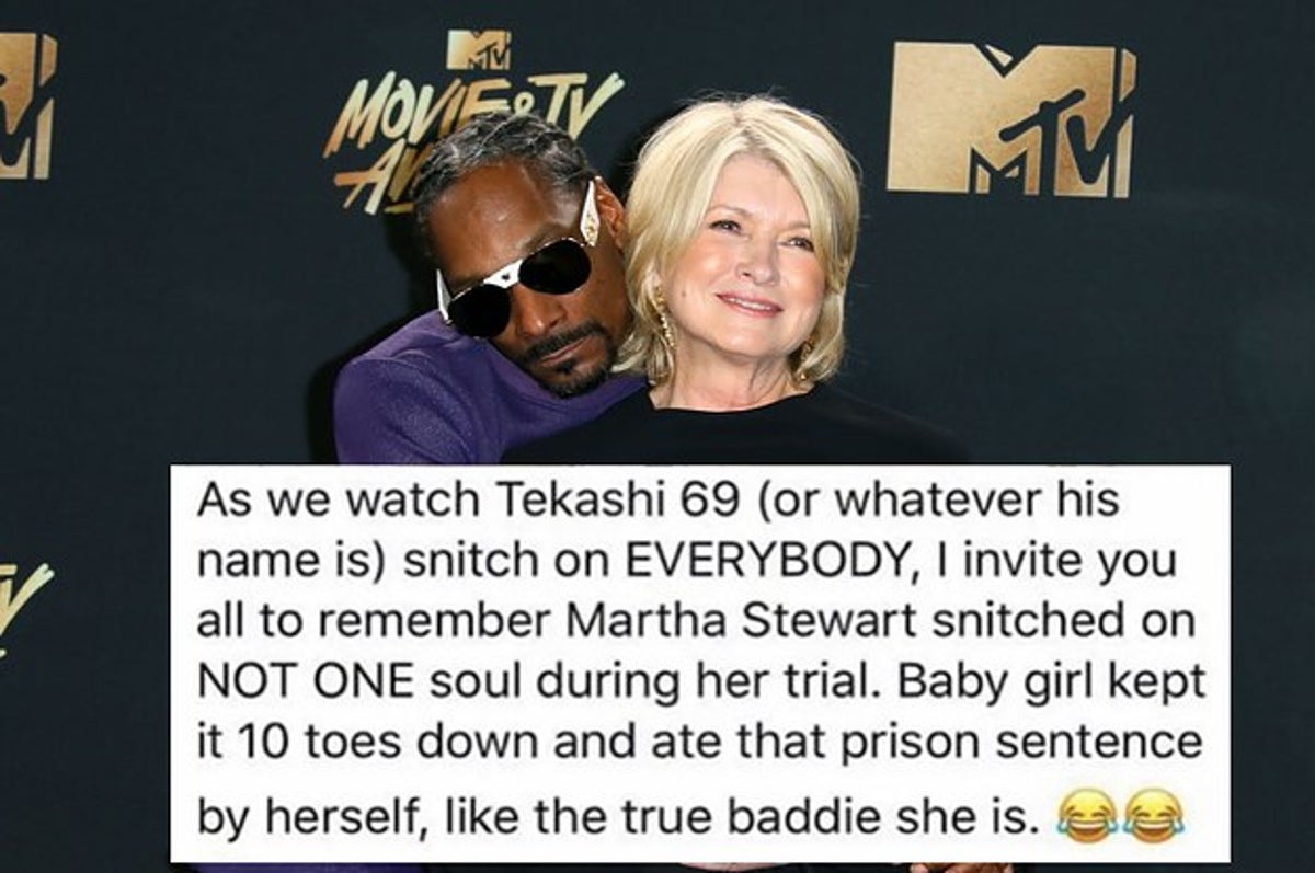 Snoop Dogg Posted A Martha Stewart Prison Meme To Make Fun Of Tekashi 69  And It's Everything