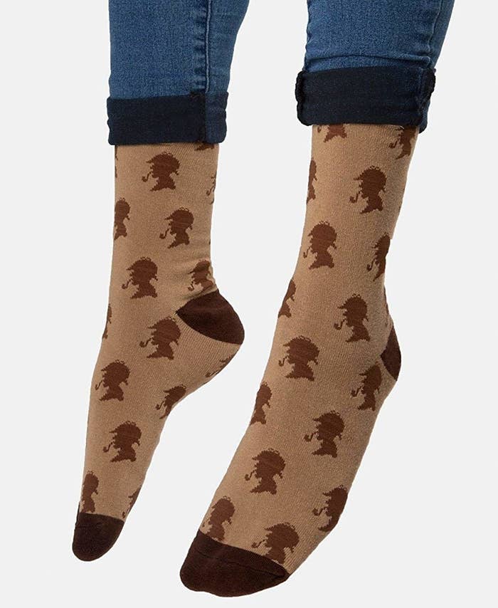 product image of the brown Sherlock Holmes socks