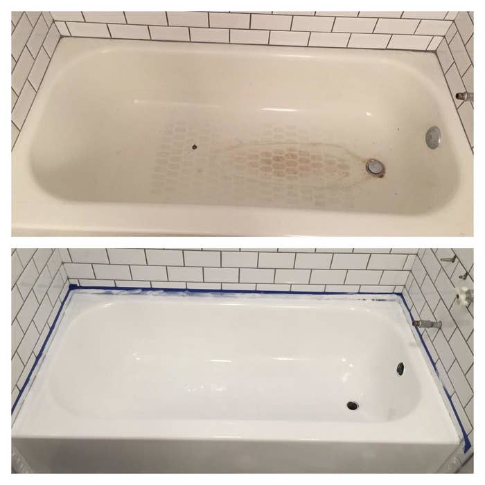 Clean Bathroom, How To Whiten An Old Porcelain Bathtub