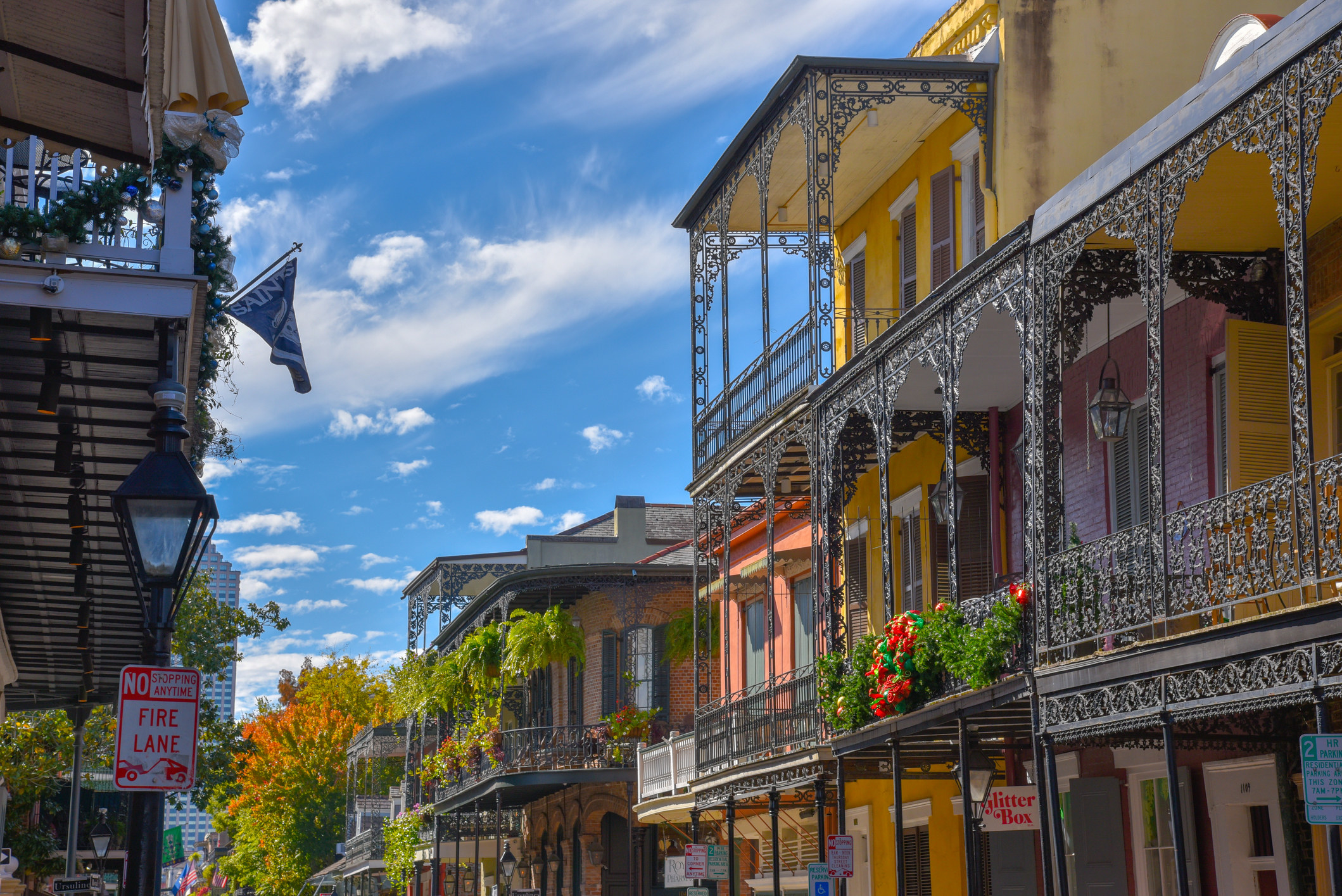 Colorful buildings in New Orleans.