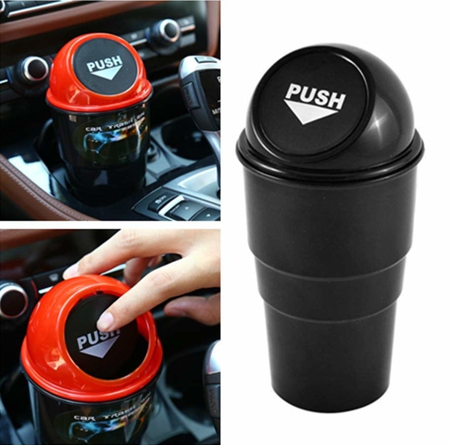 mini trashcan in cup holder