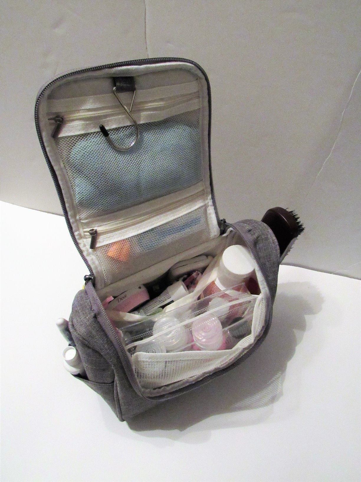 soft case filled with toiletries