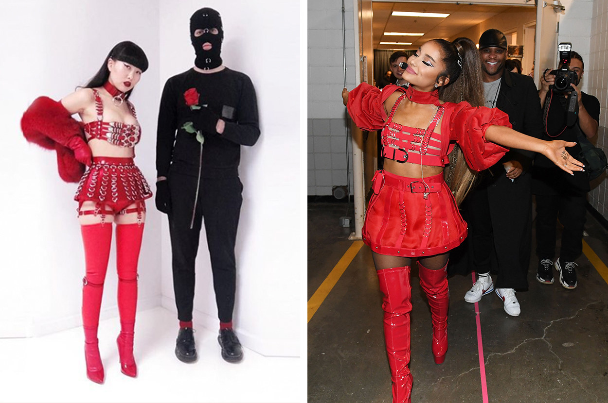 Ariana grande hot sale red boots