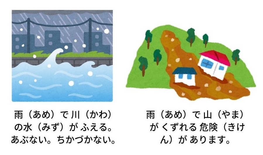 台風 たいふう が 8日よる に くる つよい あめ や かぜ に きを つけて やさしい日本語のきじ
