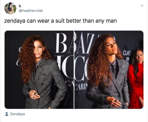 Zendaya Wore the Same Designer Suit as Michael B. Jordan