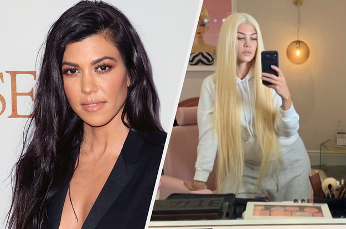 Kourtney Kardashian Gets Long Blonde Hair