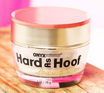 Hard As Hoof pink container with cream inside