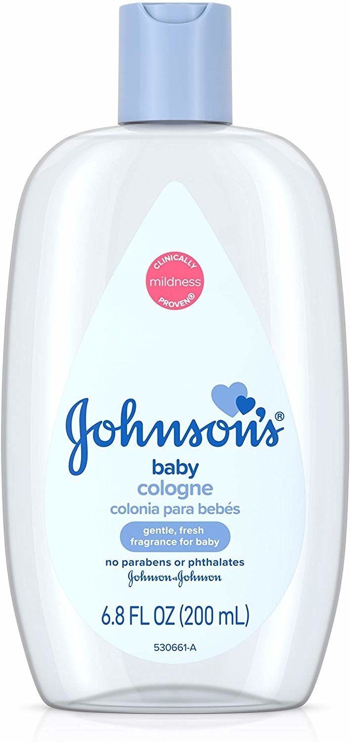 a bottle of Johnson&#x27;s baby cologne. 
