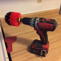 Reviewer's drill with the brush attached 