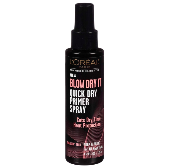 A bottle of L'Oreal's Blow Dry It.