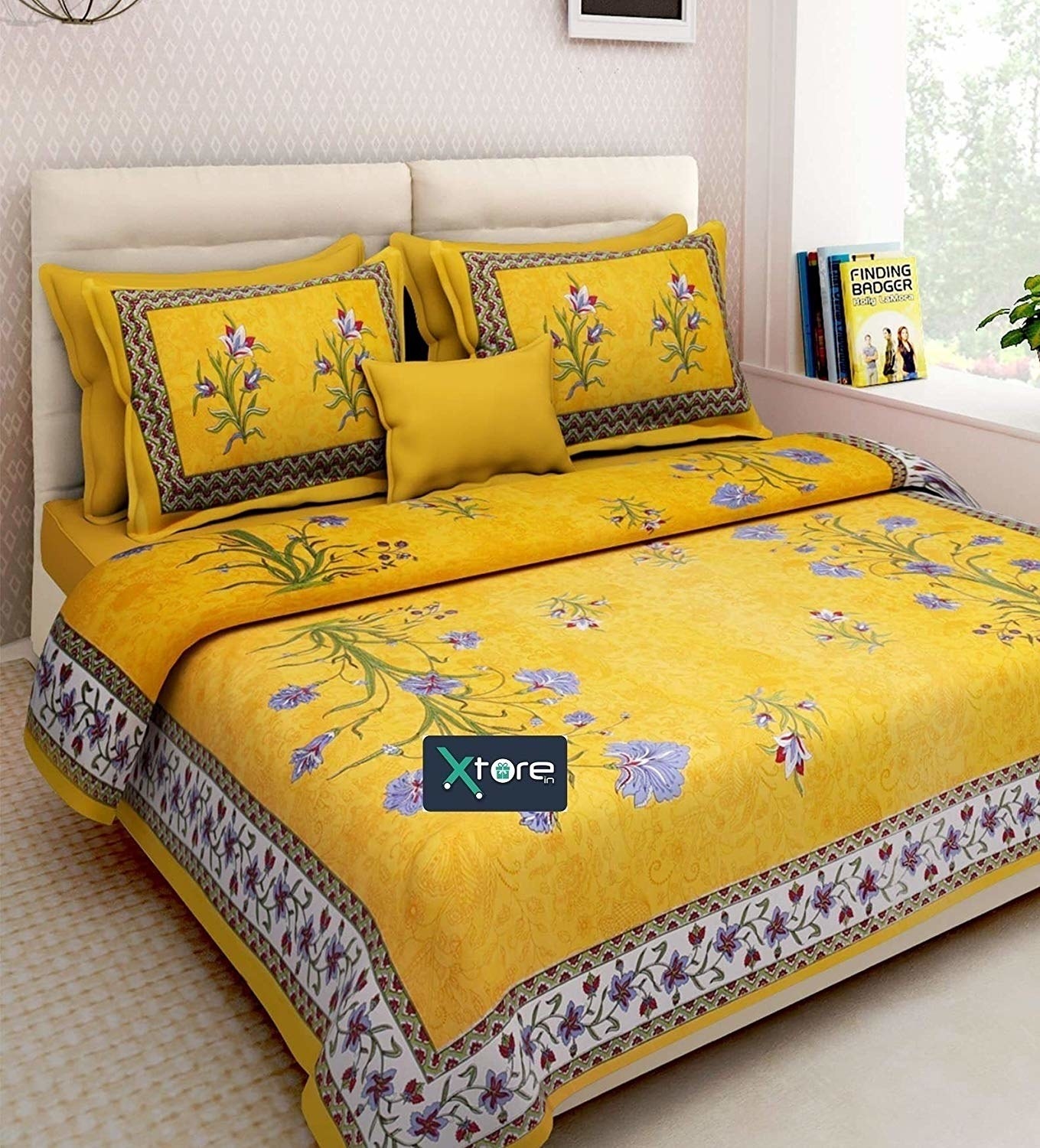 A yellow bedsheet 