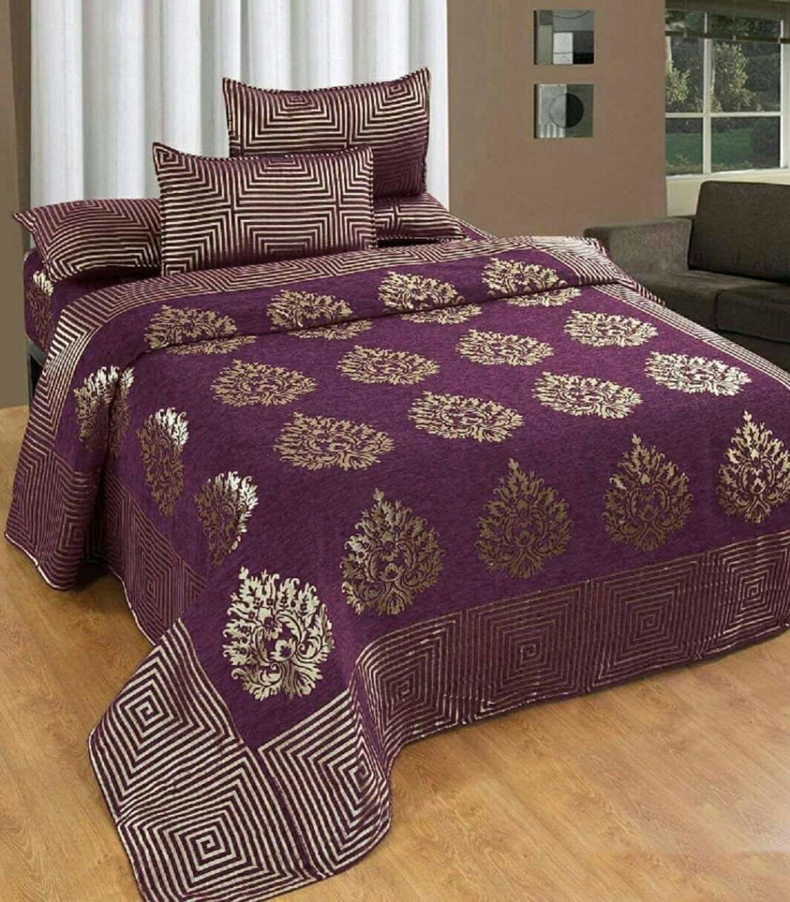 A purple bedsheet