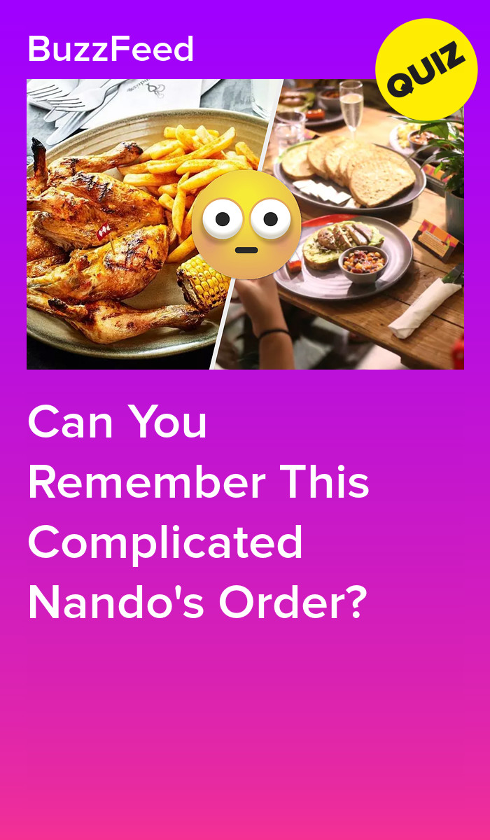 Nando Table Identify Nandos Order Quiz