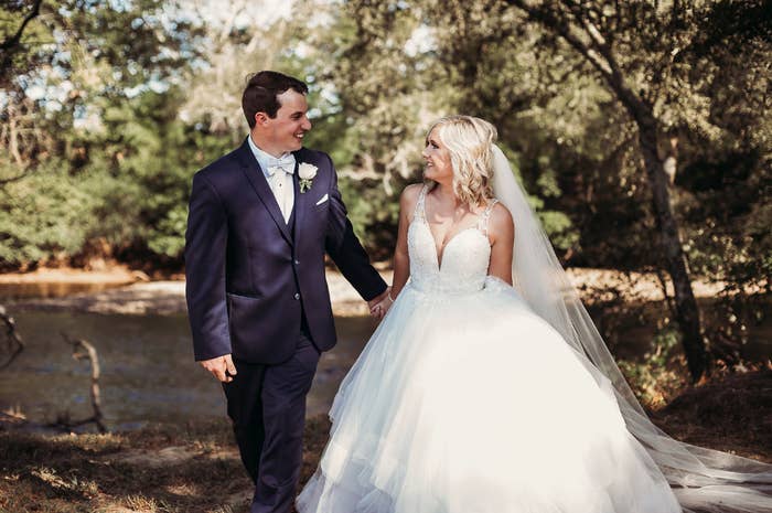 These adorable grandmothers are flower girls at wedding