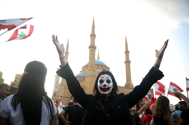 Protesters in Beirut