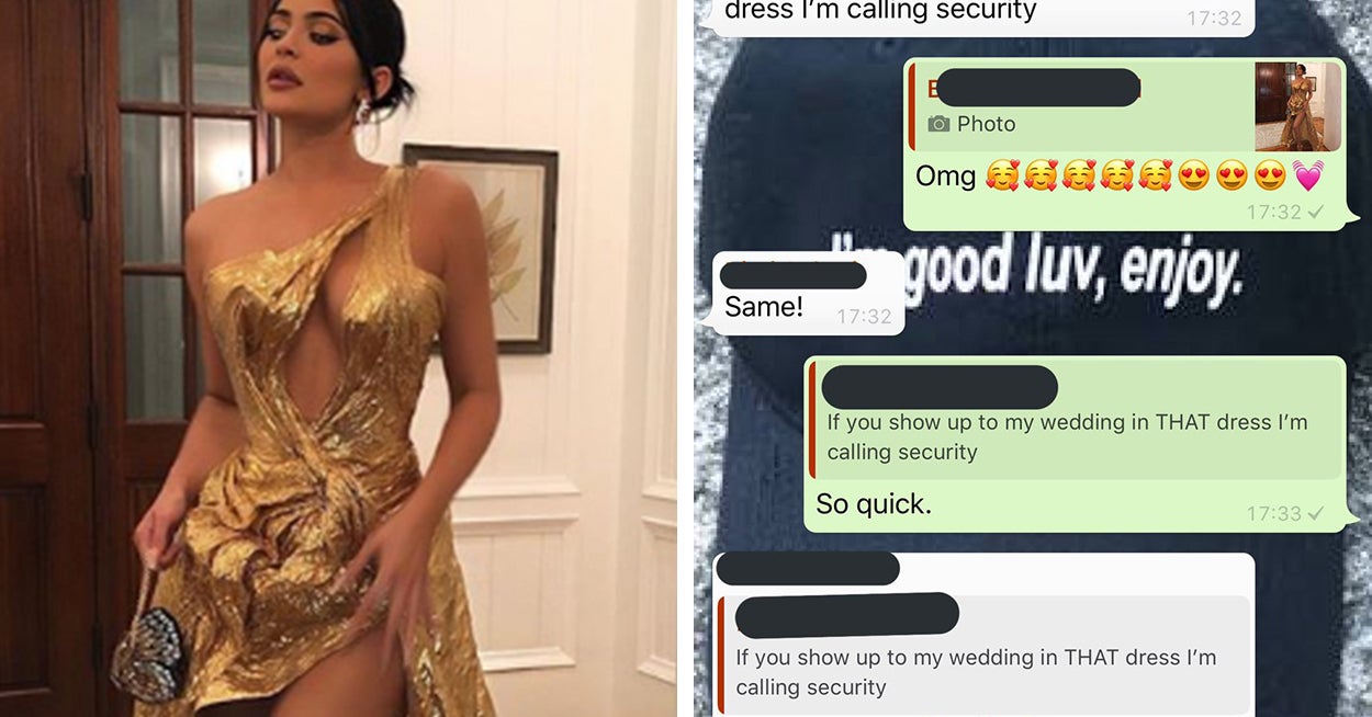 Kylie Jenner Wears Gold Dress To Justin Bieber And Hailey