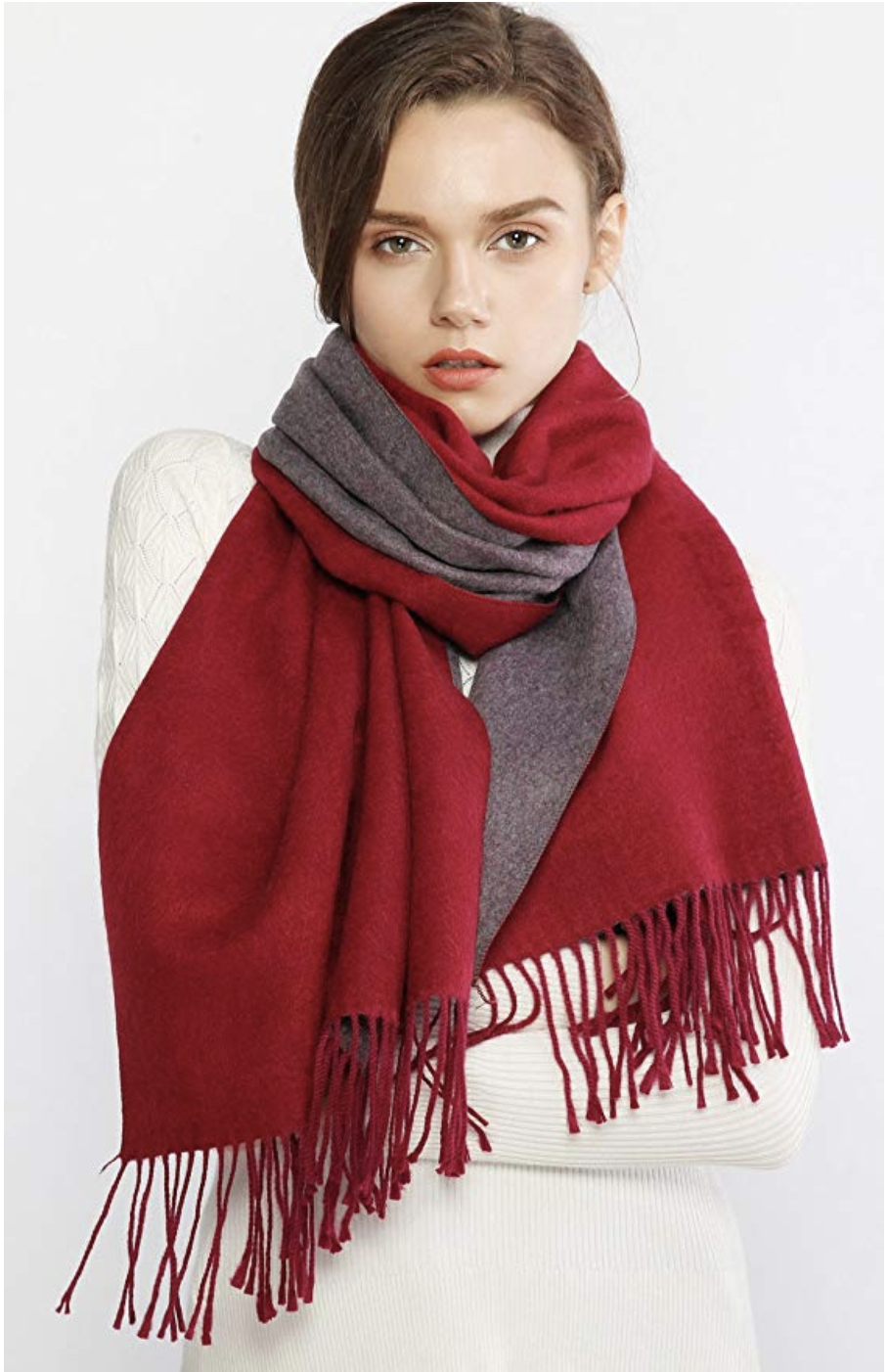 burgundy scarf amazon