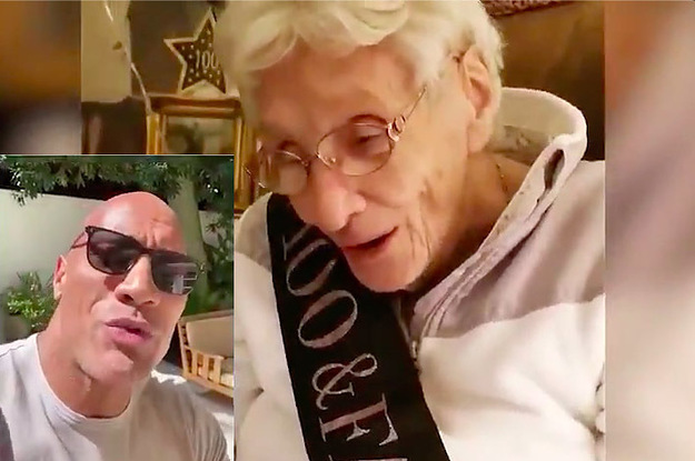 The Rock Made A Happy 100th Birthday Video For A Fan And Her Reaction