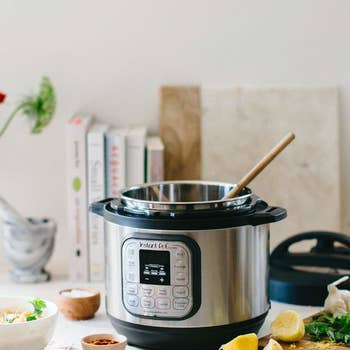 an instant pot on a kitchen counter