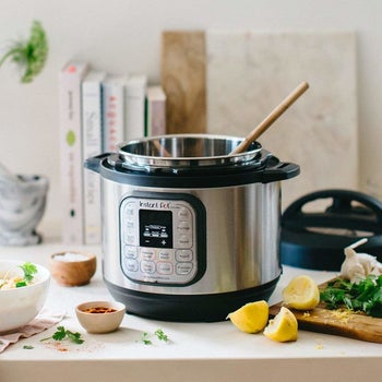 an instant pot on a kitchen counter