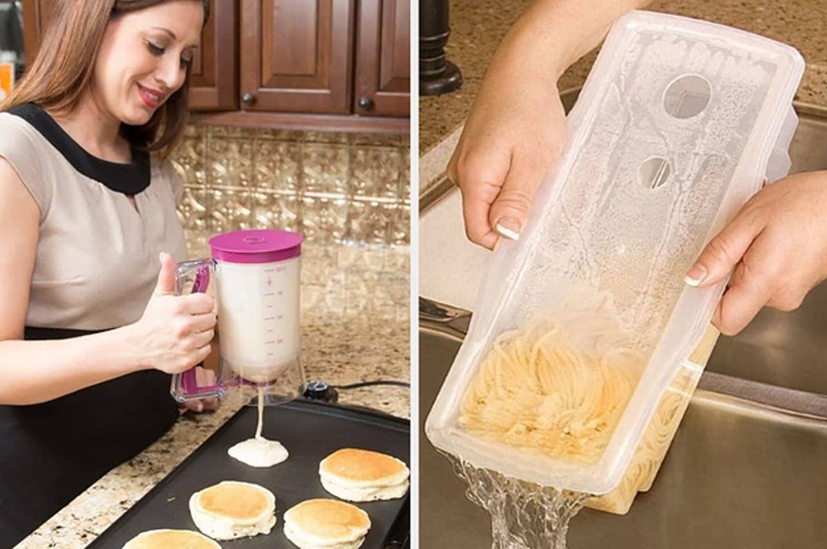 Zulay Kitchen Pancake Batter Dispenser - 4 Cup - Purple