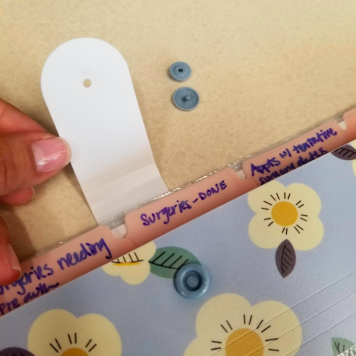 a reviewer photo of labeled folders