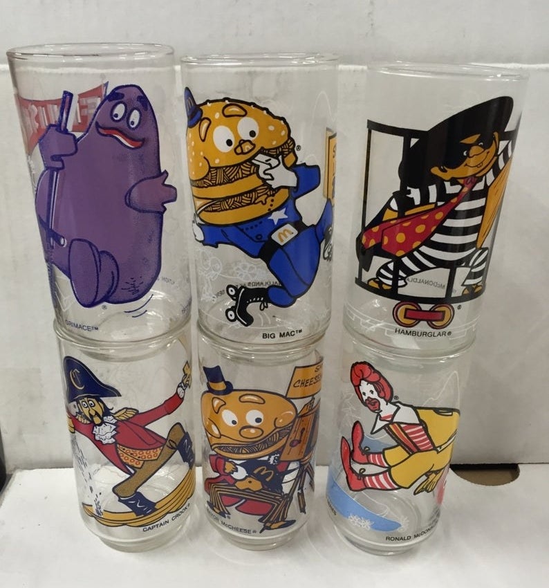 Six different glasses