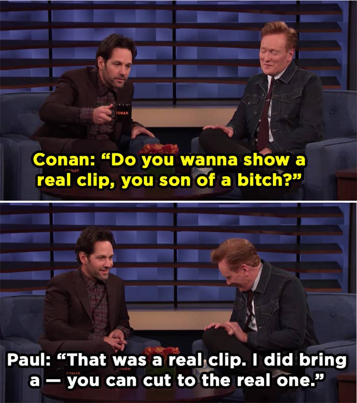 Paul Rudd pulls his 'Mac & Me' Rickroll on Conan one last time