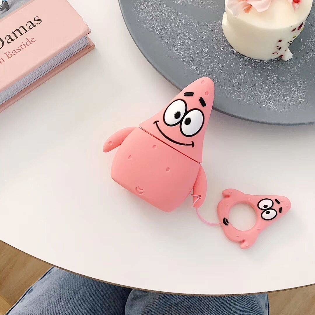 The Patrick from Spongebob-themed AirPods holder with ring finger