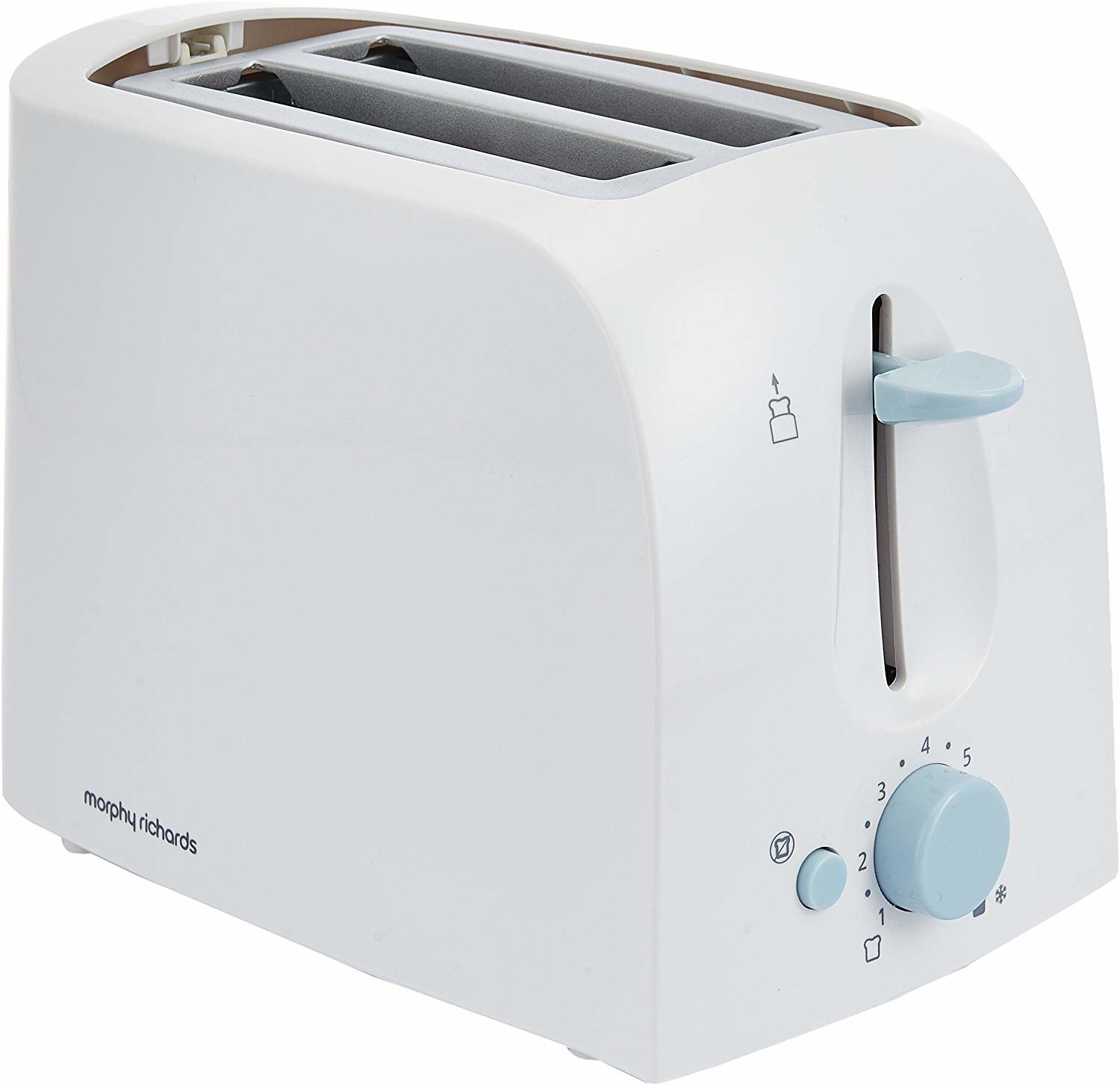 A Morphy Richards toaster in white.